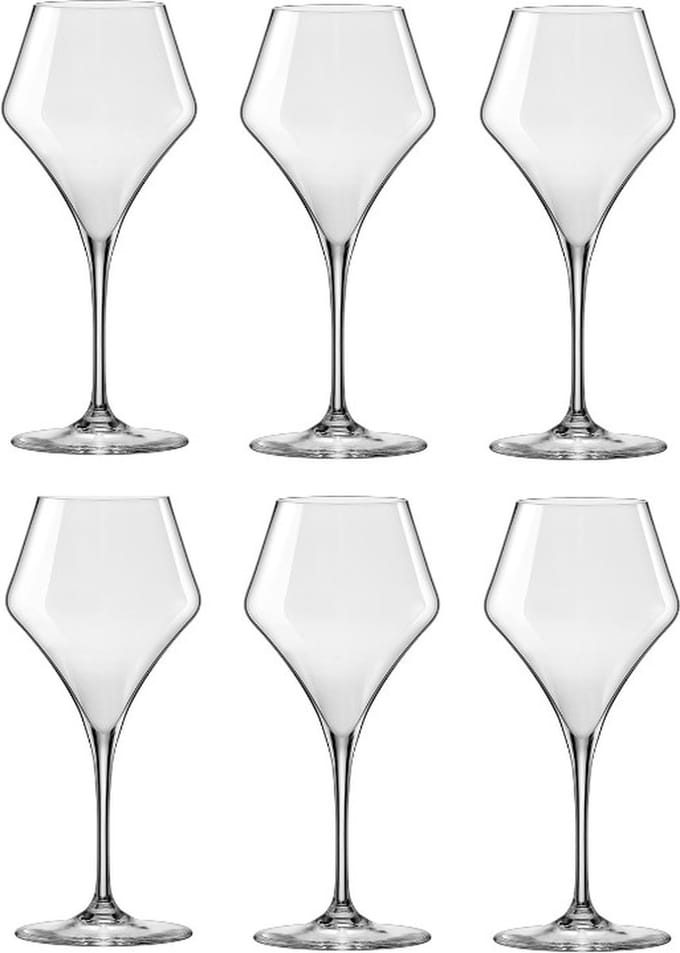 RONA Aram Witte Wijnglas 380ML Gehard Kristalglas - 6 stuks