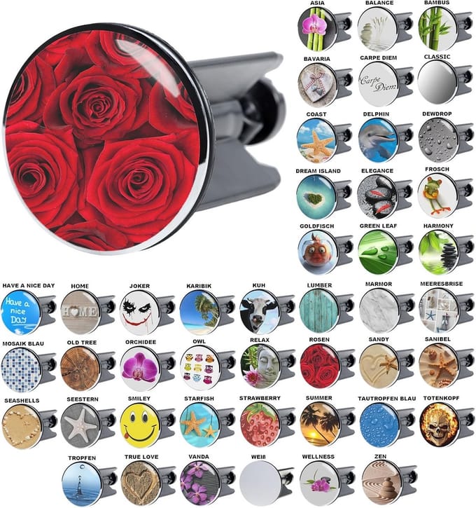 Universele Wastafel Plug Design Rozen - Stoppen Voor Zonder Overloop