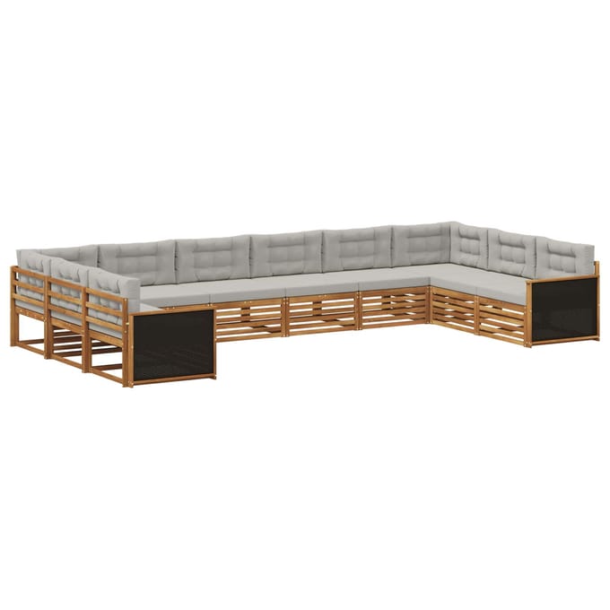 vidaXL - Sofa-Sets - 10 - st - Massief - Acacia - Hout