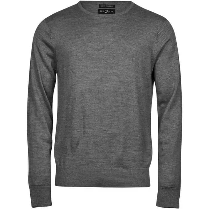 Tee Jays - Crew Neck Pullover Sweater - Grey Melange maat S