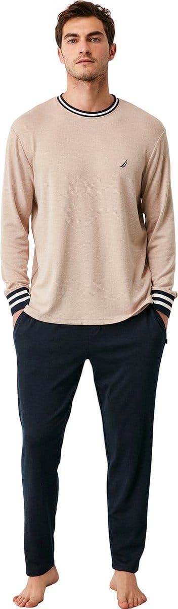 Nautica - Heren Pyjama Set, Lange Mouwen - S
