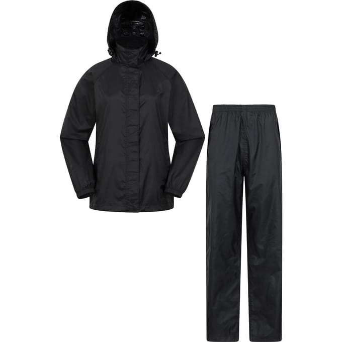 Mountain Warehouse Dames/Dames Pakka Jas en Broek Set (Zwart)