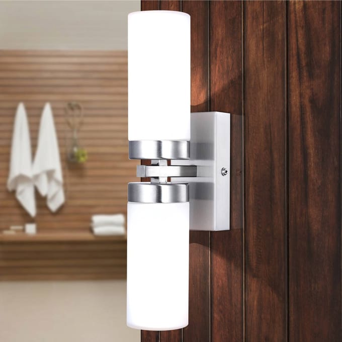 Globo Wandlamp Space, nikkel, 2-lamps, IP44