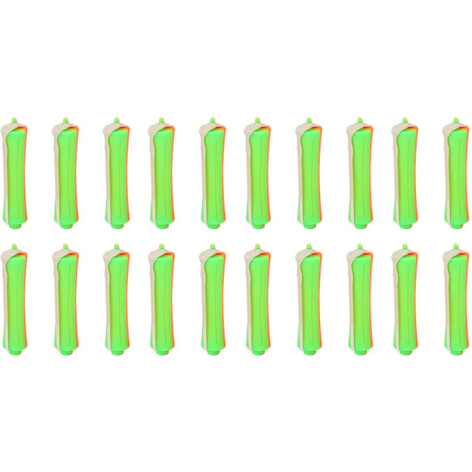 20 stuks Haarpermanentrollers Set Universeel Verdikt Antislip DIY Oranje Permanentrollers voor Beginner voor Thuis green