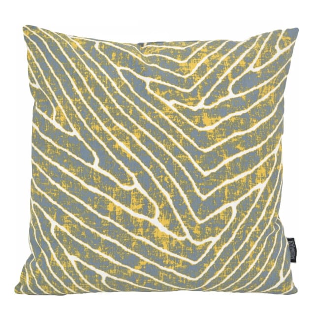 Abstracto Blauw/Geel Kussenhoes | Katoen / Polyester | 45 x 45 cm