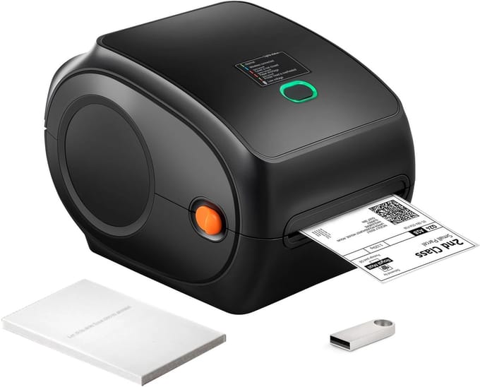Stervia Labelprinter - Mini Printer - Labelmaker - Thermische Printer - Etiketten - Zwart - Ondersteuning Windows / Mac / Android