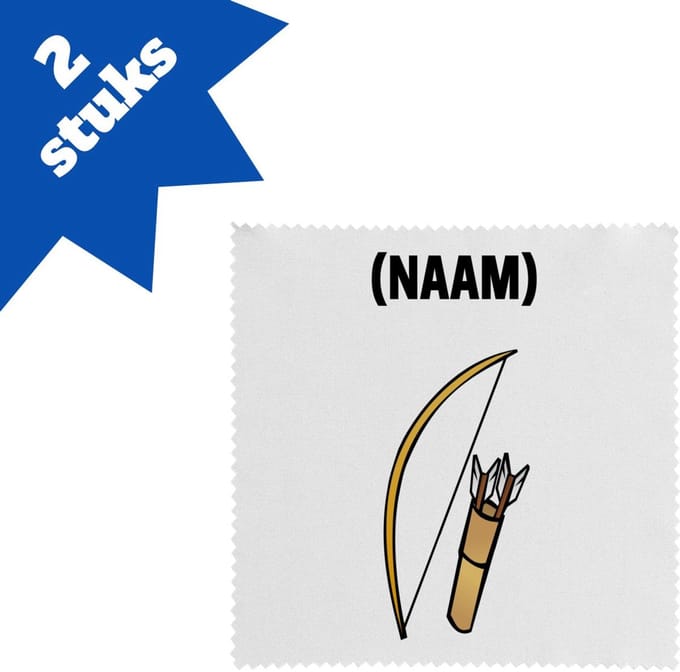 Akyol - boogschieten met eigen naam brillendoekjes - Sport - boogschieter - sport - 17,8 bij 17,8 cm - 2 stuks