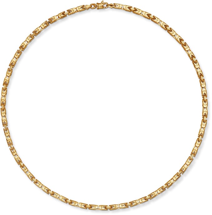 Glow 102.8256.50 Unisex Ketting Koning 3 mm 50 cm Goudkleurig