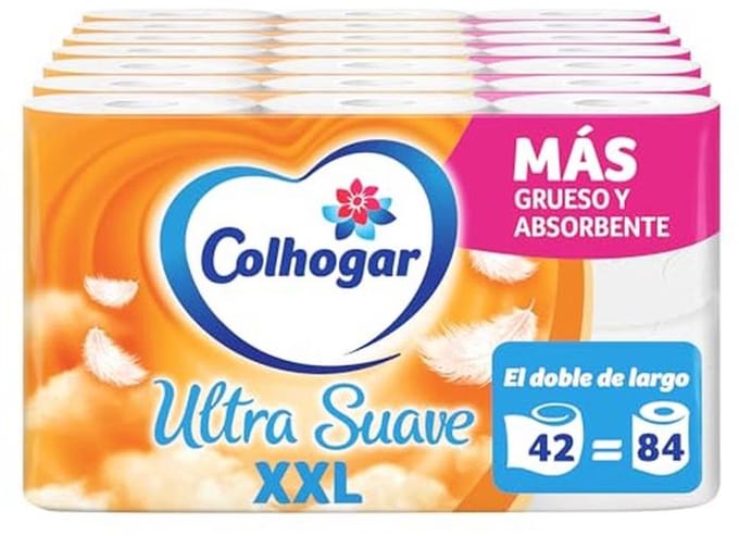 Zacht Toiletpapier XXL - 42 Extra Grote Rollen, 2-Laags, 100% Parfumvrij, Wit