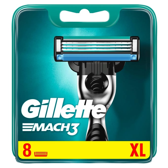 1 x Gillette – Mach3 – Scheermesjes – 8 mesjes - Scheren - Scheermesjes - Scheercomfort - Roodheid - Huidbescherming
