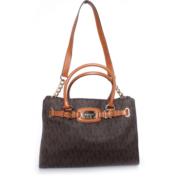 Michael Kors, bruine canvas monogram shopper.