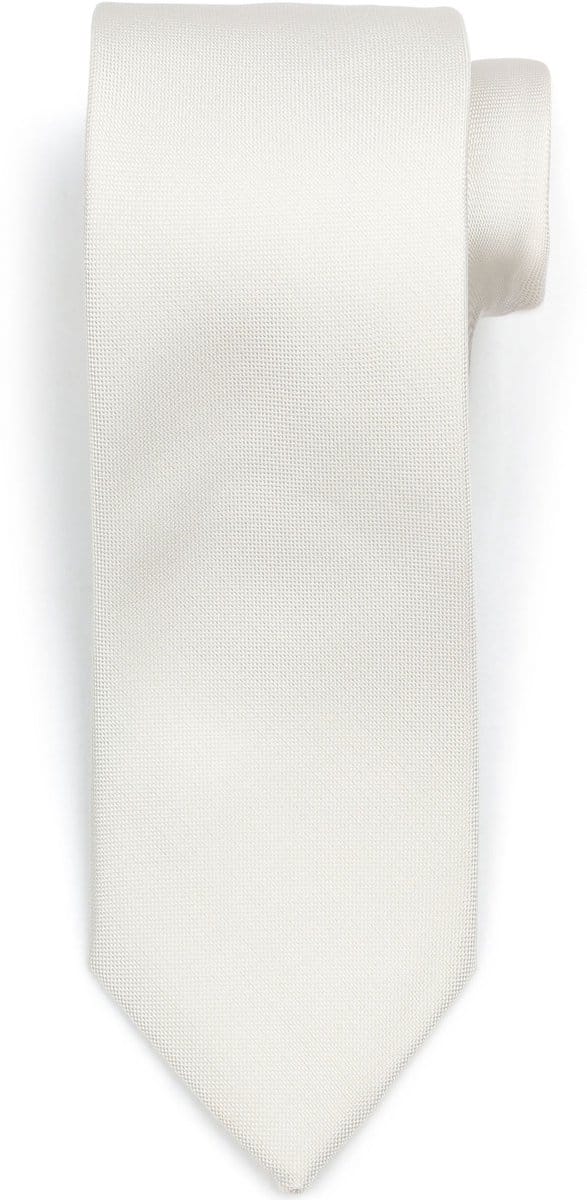 Suitable zijden stropdas Off White - Effen - Heren das