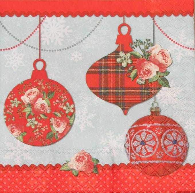 Servetten Decorated Baubles