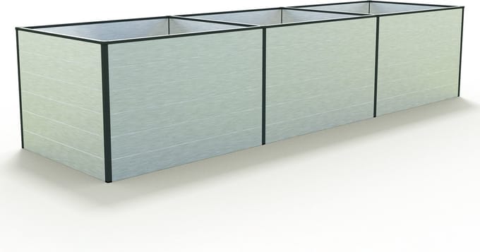 351 x 77 x 77 cm Moestuinbak Kingsize Daniela, Aluminium (geanodiseerd)