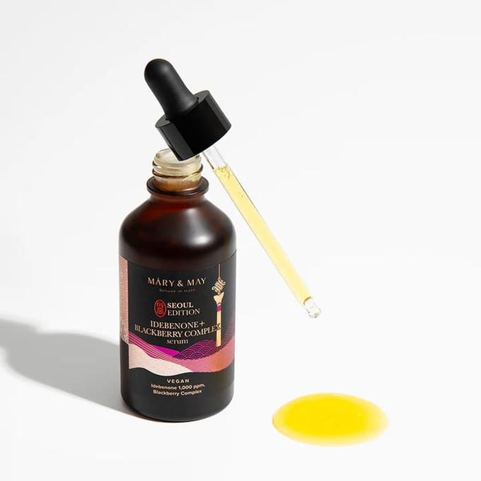 Mary & May, Seoul Edition, Idebenone + Blackberry Complex Serum, 80 ml(2.7 fl oz) black