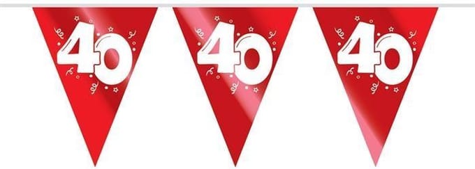 Haza Original Vlaggenlijn Pe Robijn "40" Rood 10 M