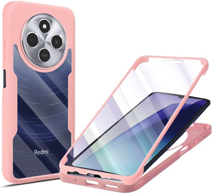 Hoesje geschikt voor Xiaomi Redmi 14C / Xiaomi Poco C75 - Techsuit ColorVerse 360 Case met Screenprotector - Roze