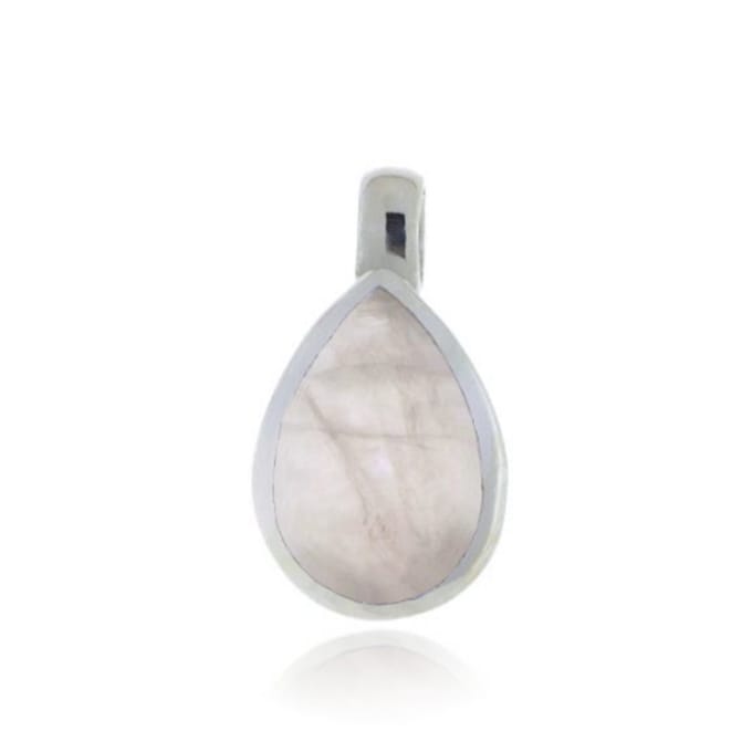 SilverGems Zilveren hanger met Rozenkwarts edelsteen