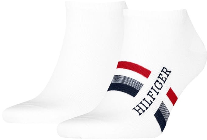 Tommy Hilfiger heren 2P sneakersokken hilfiger tab wit