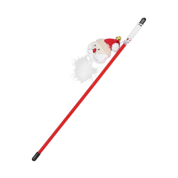Funny Cat Stick Interactief en multifunctioneel plastic Kerstman Cat Wand Stick Toy white