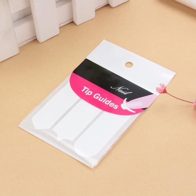 Franse Manicure Nagellak Tips Vorm Gids Sticker Nagel Accessoire white