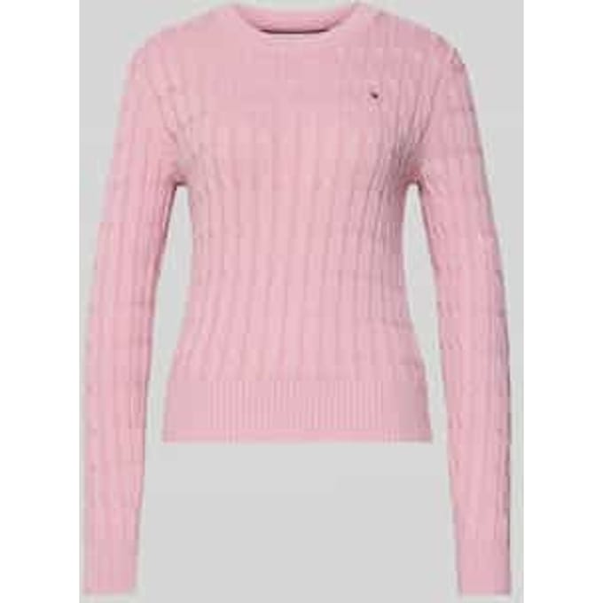 Slim fit gebreide pullover van puur katoen