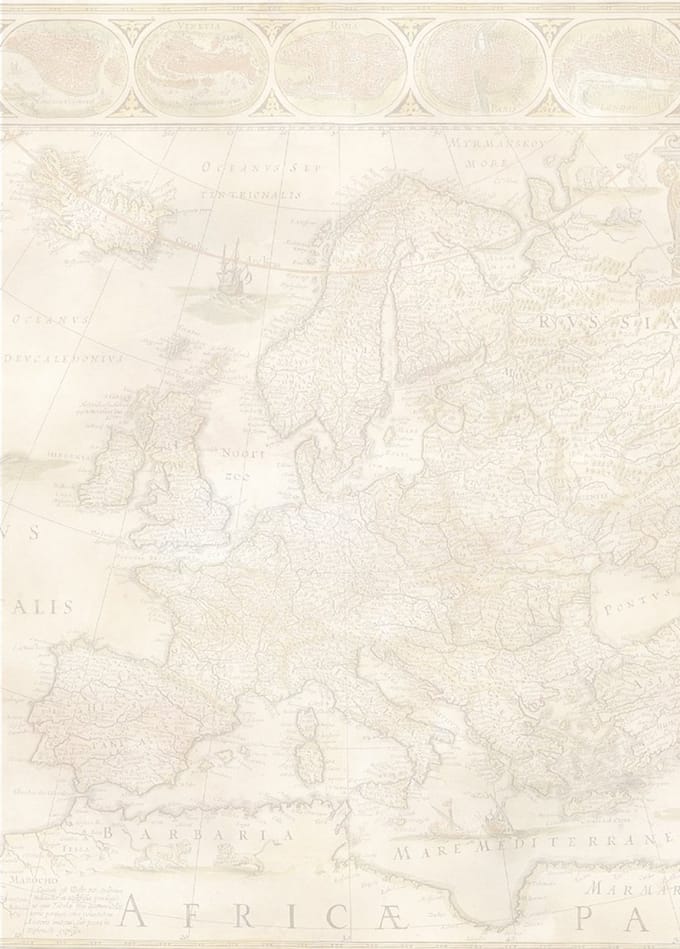 Menukaart papier Cartografie - 100 vel