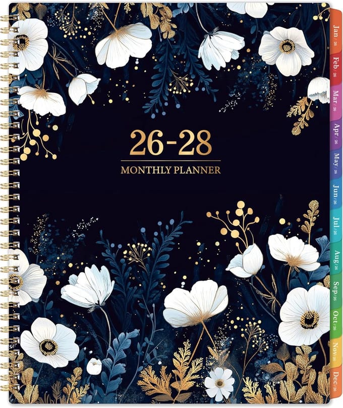 Grote Maandkalender 2026-2028 | 3-Jaar Planner met Tabs en Vak
