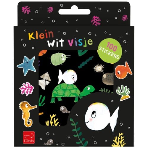Clavis Klein wit visje stickerset. 3+