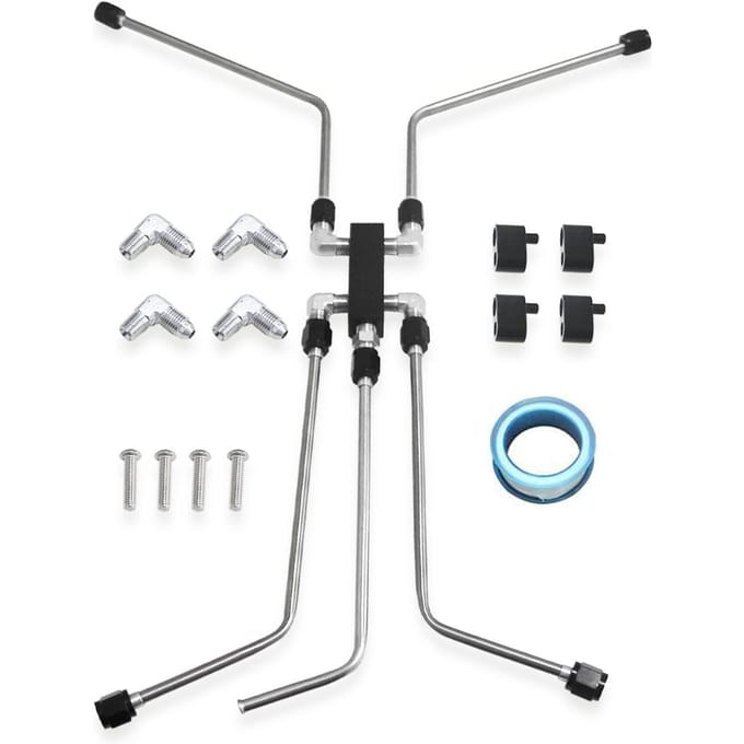 Motion Raceworks LS RVS koelvloeistof crossover LS1, LS2, LS3, LS6, LS7, LS9 zilver