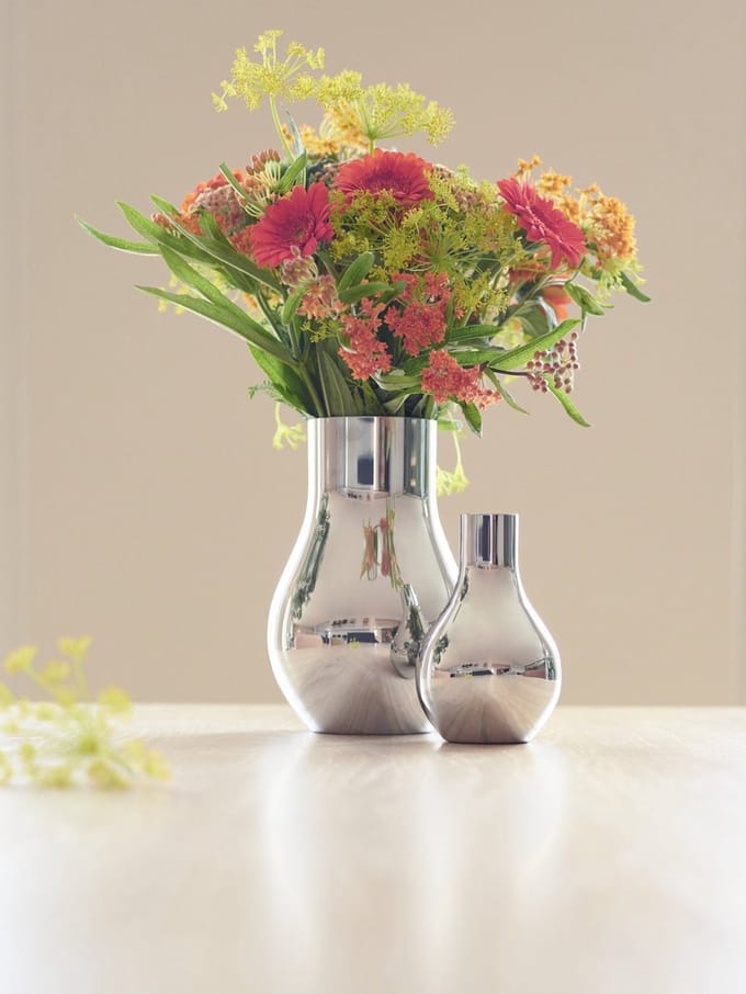 Georg Jensen vaas Cafu gepolijst rvs 22 cm