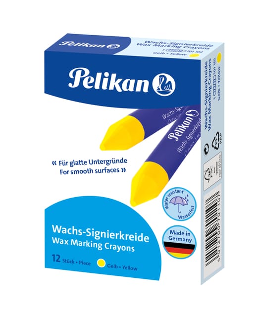 Pelikan merkkrijt 772 - Geel - 12 stuks