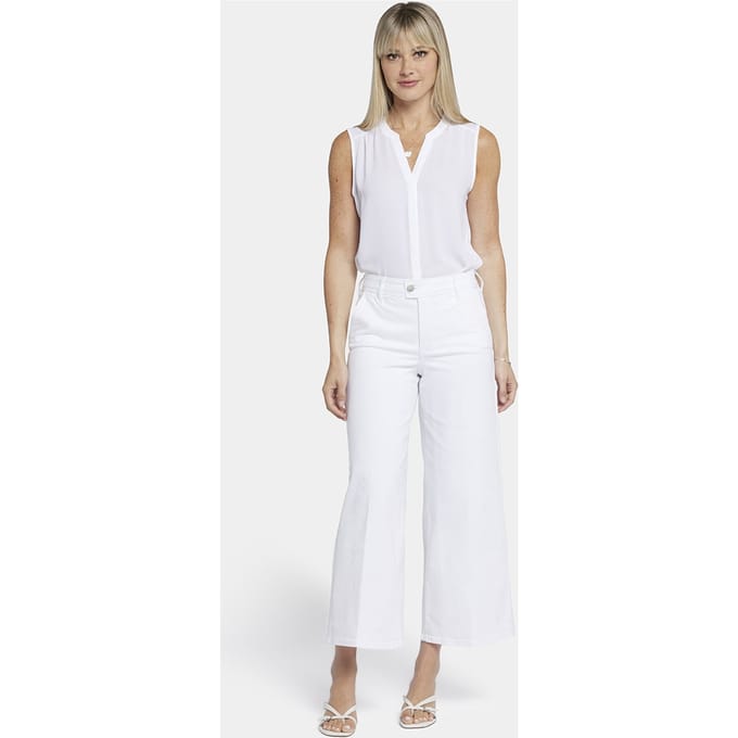 Mona Wijde Pantalon Enkel Jeans Met Hoge Taille