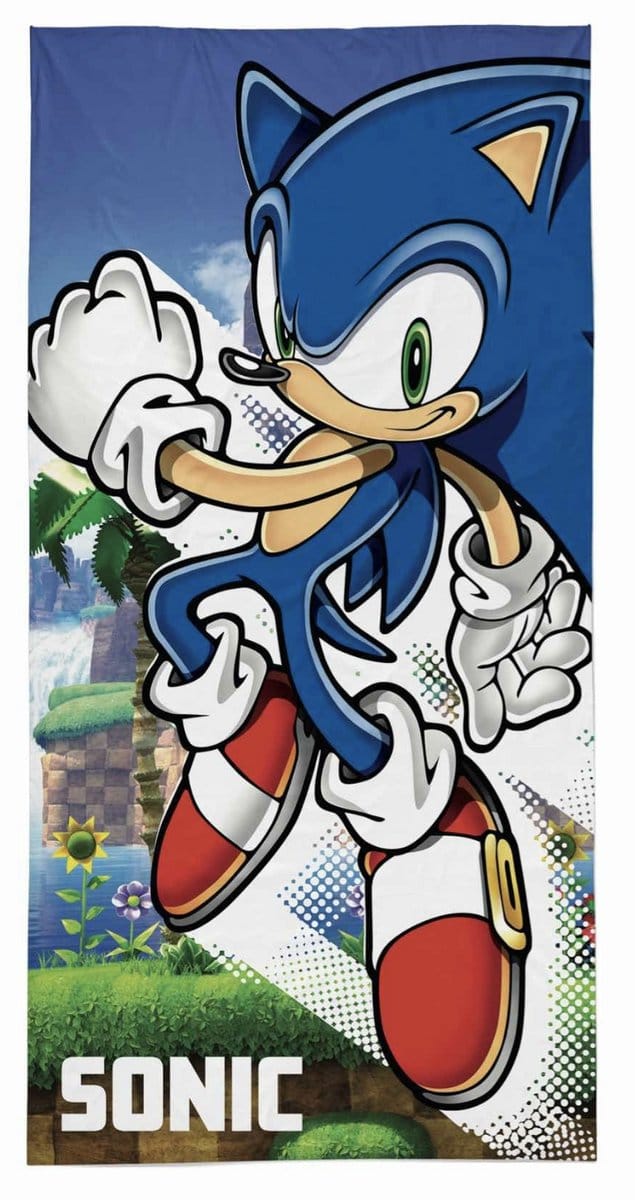 Sonic Strandlaken Comic - 70 x 140 cm - Katoen Badlaken