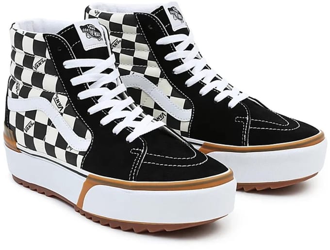 Vans Sk8-Hi Platform herensneakers van leer, zwart (VN0A4BTWVLV1)