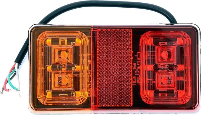 LED Achterlicht 16 led rechthoek 12/24v