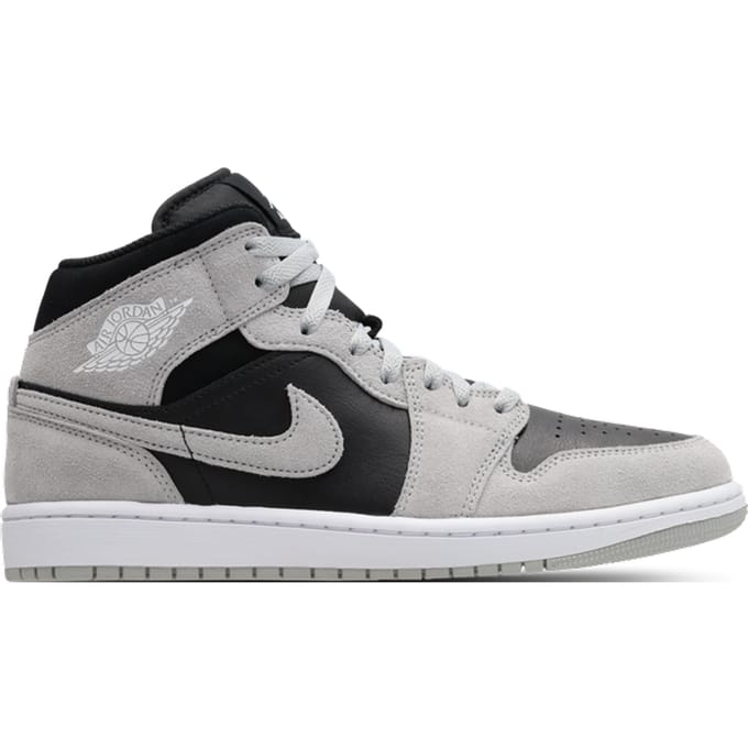 Jordan Aj1 Mid Sneakers Heren - Grijs - Maat 41 - Leer, Synthetisch
