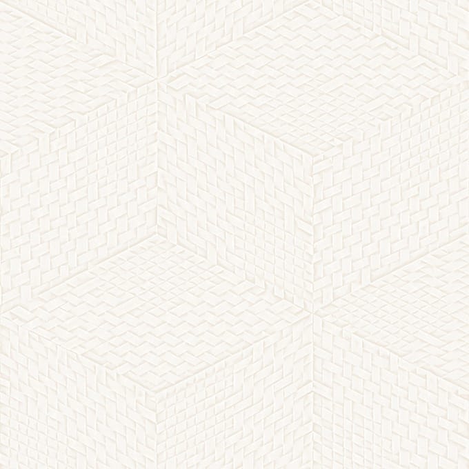 Dutch Wallcoverings - Exclusive Threads Cube Stitch White - TP422951