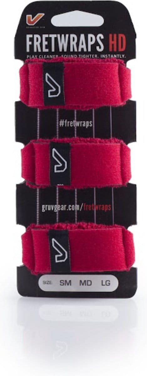 Gruv Gear Fret Wraps HD Fire Red Large, 3er Pack - Accessoire voor gitaren