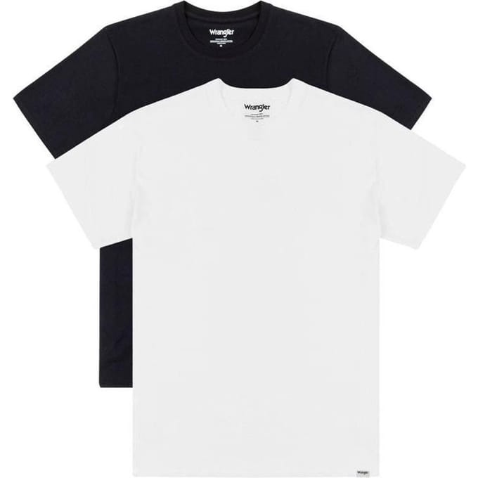 Wrangler Maat S 2PACK TEE CREWNECK - BLACK + WHITE - Mannen