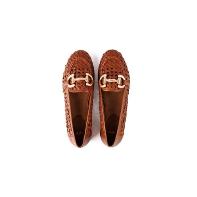 5PM Matera Sassi Loafer Dames Leer Cognac Gevlochten