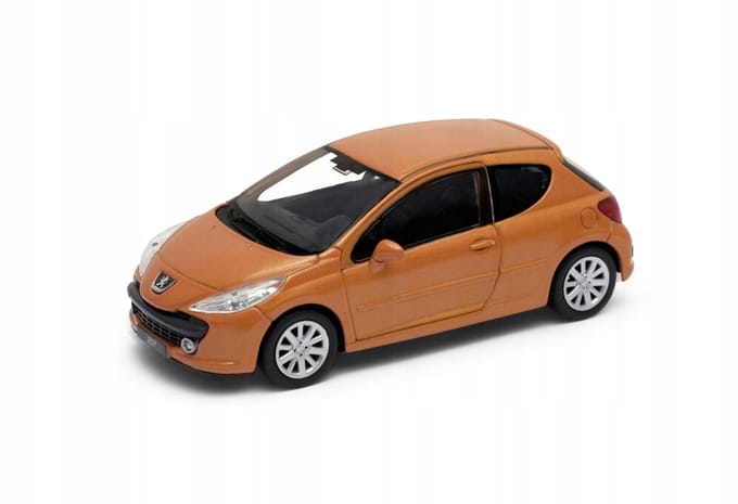 Welly Peugeot 207 1:43 gegoten modelauto - oranje metallic