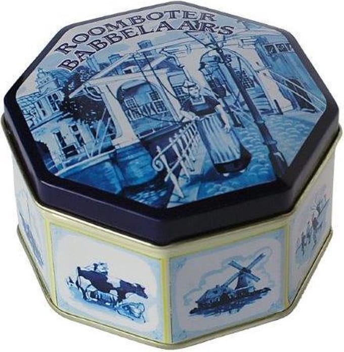 Roomboter Babbelaars in Delfts Blauw blik - 250g