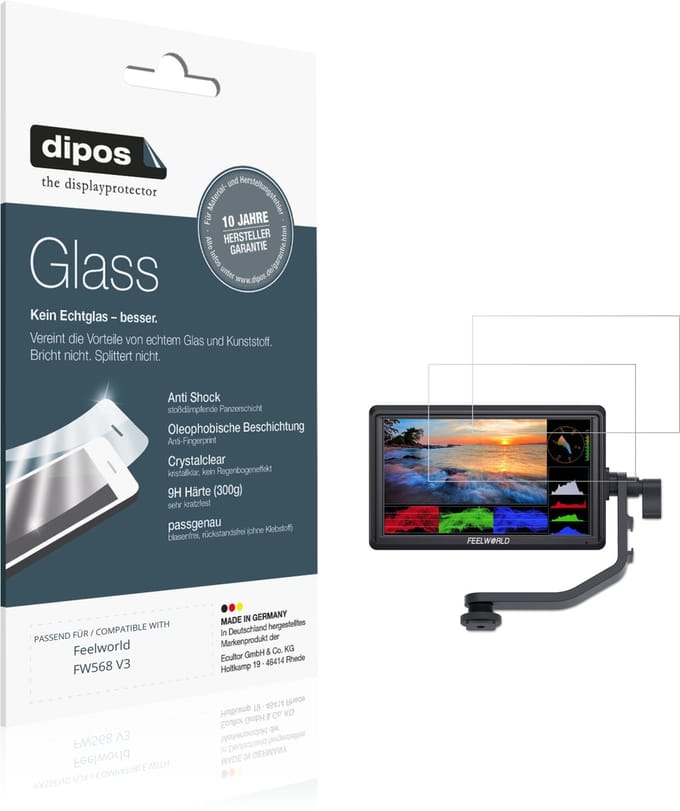 dipos – 2x Pantserfolie geschikt voor Feelworld FW568 V3 | 9H Screenprotector