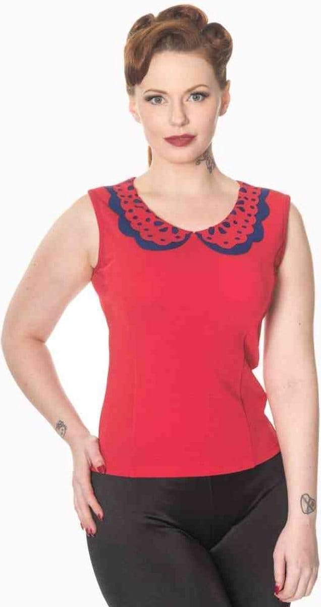 Dancing Days - NAOMIE Mouwloze top - S - Rood