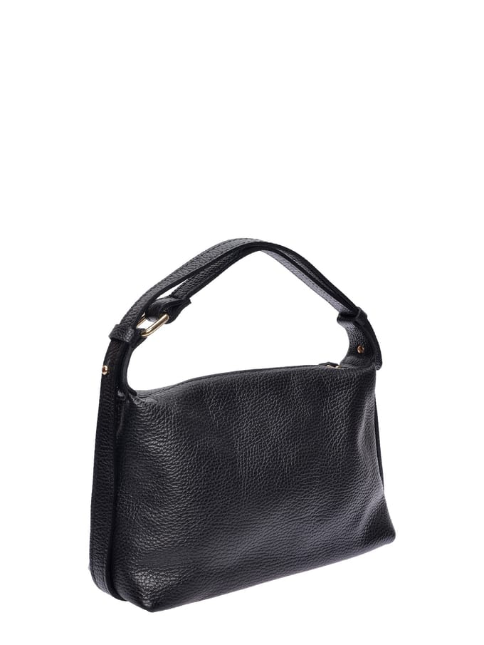 Roberta M Zwart Rundleer Tas