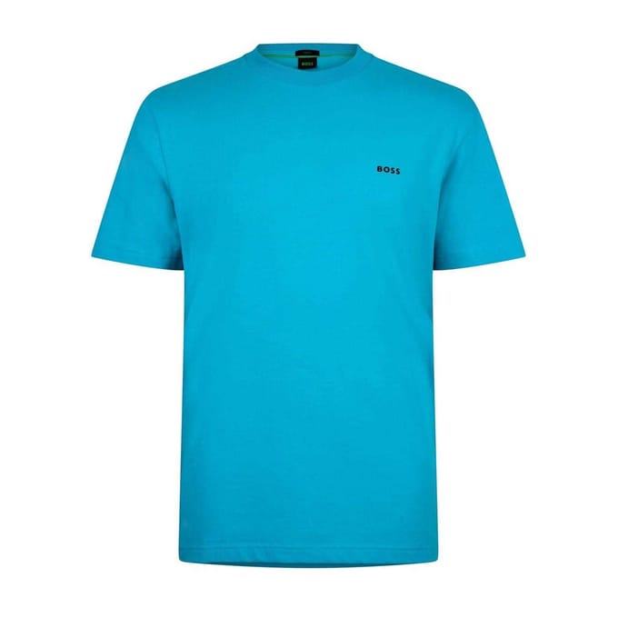Boss Heren Logo Regular T-Shirt (Pastelblauw)