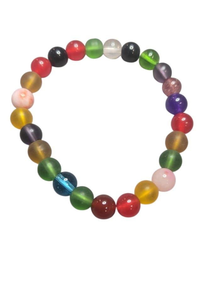 Gekleurde agaat armband.