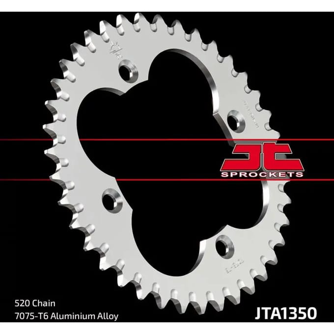 Standaard aluminium motorwiel kroon JT Sprockets 520