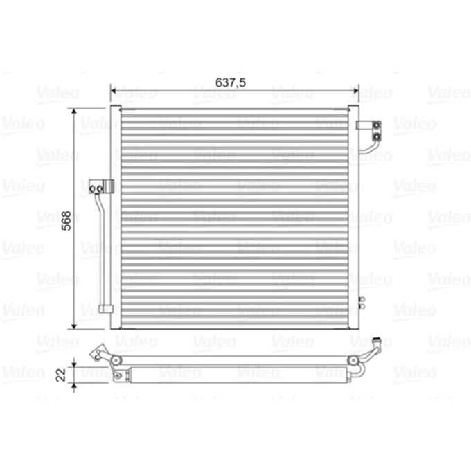 Condensator, airconditioning VALEO 822623